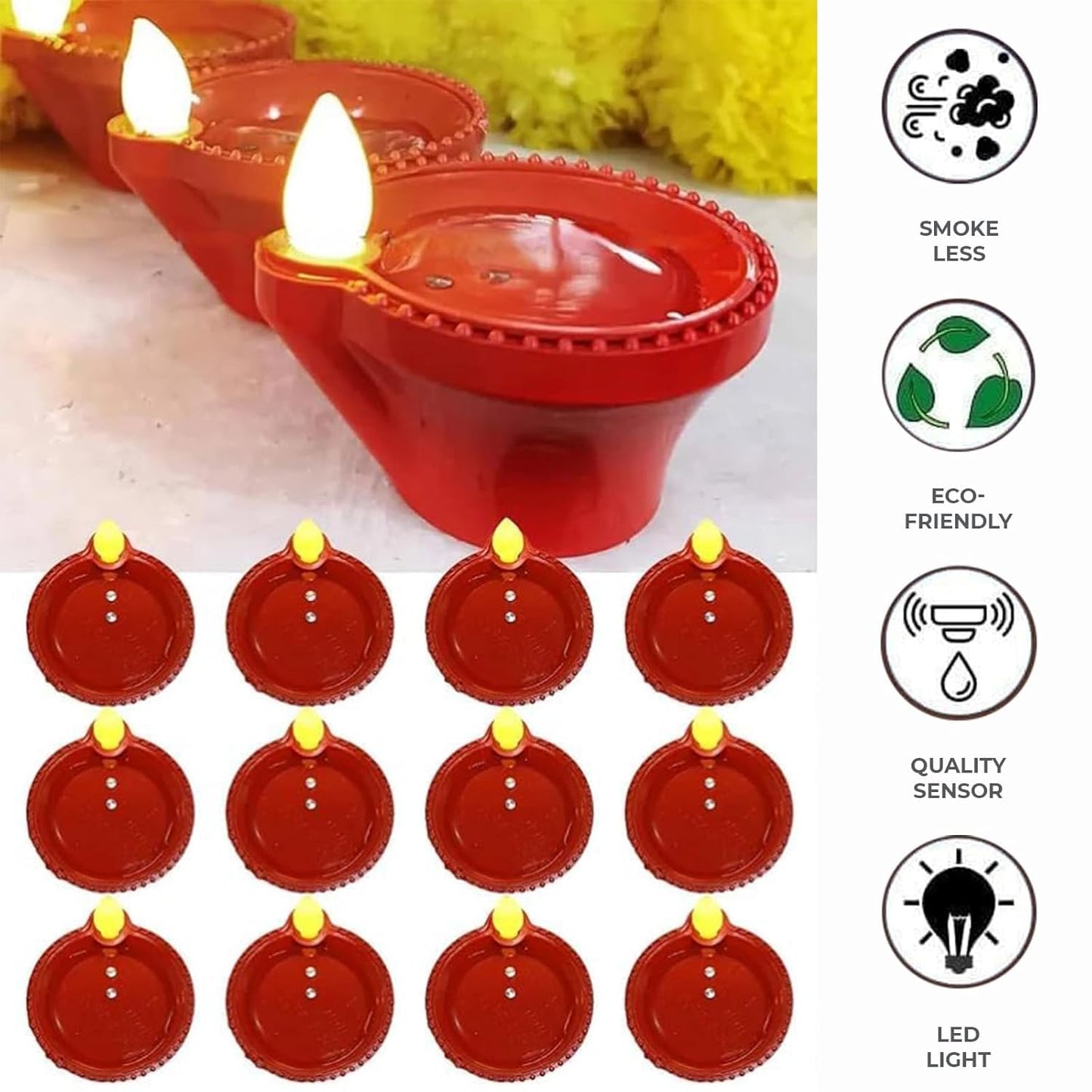 AuraDiya™|LED Water-Activated Diyas|
